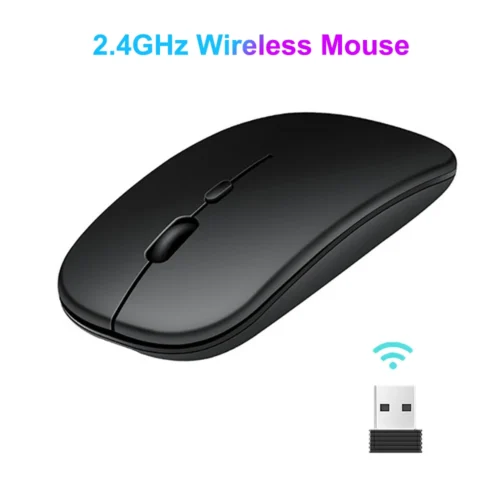 2.4GHz Wireless Mouse, 1600DPI, Ultra-Thin, USB Receiver, Slim Design for Mac, PC, Laptop