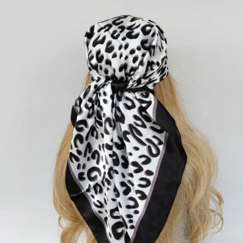 Luxury Square Silk Scarf for Women – Elegant Four-Season Headband