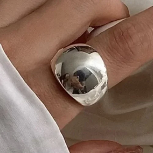Exquisite 925 Sterling Silver Geometric Ring – Handmade Irregular Strip Design, Christmas Gift for Women