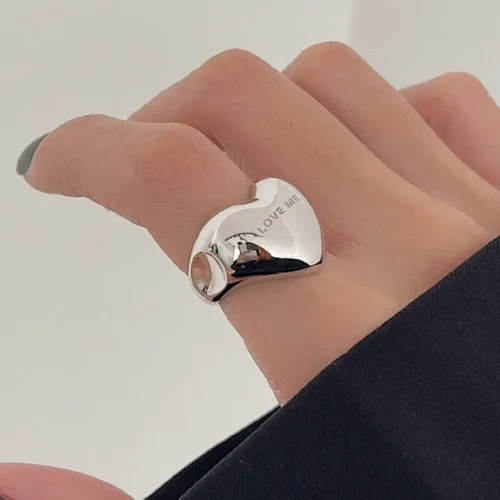Exquisite 925 Sterling Silver Geometric Ring – Handmade Irregular Strip Design, Christmas Gift for Women
