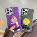 Kawaii 3D SpongeBob Patrick Star Shockproof Silicone Case for iPhone 11-14 Pro Max