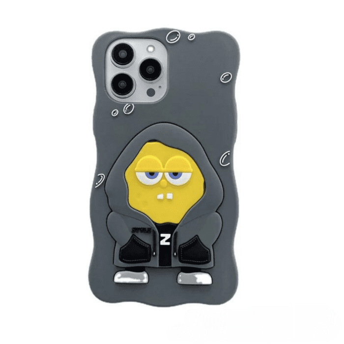 Kawaii 3D SpongeBob Patrick Star Shockproof Silicone Case for iPhone 11-14 Pro Max