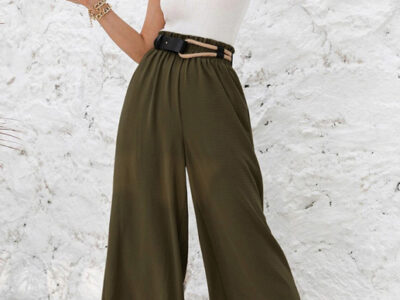 High Waist Skinny Straight Wide-Leg Pants for Casual Chic