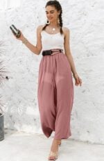 High Waist Skinny Straight Wide-Leg Pants for Casual Chic