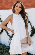 Sleeveless Solid Color Loose Dress