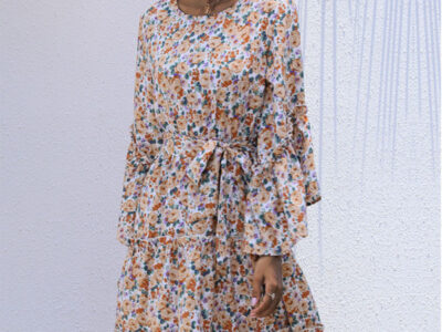 Floral Print Long-Sleeved Dresses for a Stylish Look