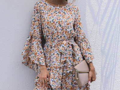 Floral Print Long-Sleeved Dresses for a Stylish Look