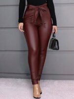 Fashionable Casual PU Leather Pants