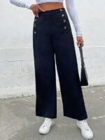 Versatile Casual Wide-Leg Trousers Great for Special Occasions