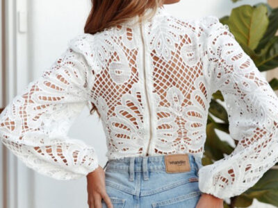 Elegant Hollow Lace Shirt |A Stylish and Sexy Choice Fashion