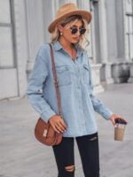 Lightweight Denim Long-Sleeved Shirt | Fresh and Stylish Design