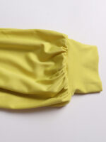 Solid Color Turtleneck Open Back Long Sleeve Jumpsuit