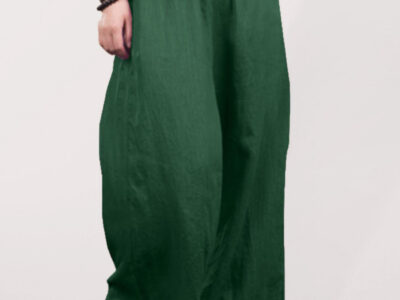 Stylish Loose Wide-Leg Linen Pants in a Solid Color