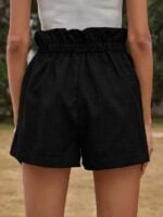 Stylish High-Waisted Lace-Up Wide Leg Shorts for Women