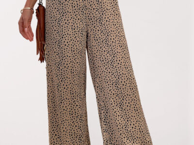 Flare Your Style with Leopard-Print Pull-On Pants