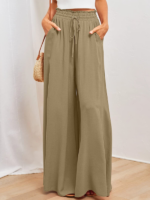 Leisure Spring-Summer Self Design Polyester Pants