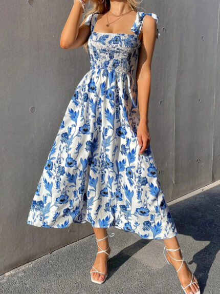 Printed Sleeveless Sling Maxi Dress | A Sleek and Sexy Choice