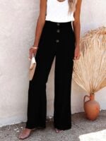 Comfortable Cotton and Linen Loose Wide-Leg Trousers