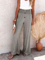 Comfortable Cotton and Linen Loose Wide-Leg Trousers