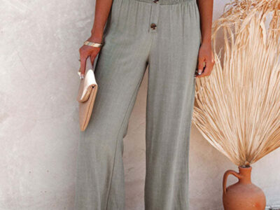 Comfortable Cotton and Linen Loose Wide-Leg Trousers