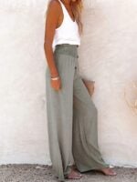 Comfortable Cotton and Linen Loose Wide-Leg Trousers