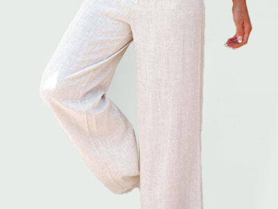 Comfortable Cotton and Linen Loose Wide-Leg Trousers