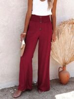 Comfortable Cotton and Linen Loose Wide-Leg Trousers