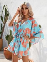 Stylish Women’s Woven Flower Holiday Casual Dress