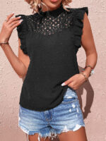 Elegant Lace Accented Shirt with Flowy Sleeves