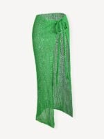 Chic Hollow Tie Knitted Floor-Length Skirt for Stylish Fashion