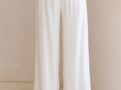 Solid Color Casual Loose Wide Leg Trousers