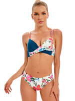 Chic Harmony-Sensual Color-Matching Bikini Set