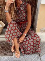 Relaxed Bohemian Summer Polka Dot Dress