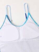 Colorblock Drawstring One-Piece Swimsuit for Women