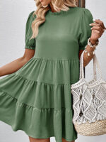 Multilayer Elegance Loose Puff Sleeve Dress