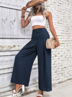 High-Waisted Wide-Leg Pants with Belt