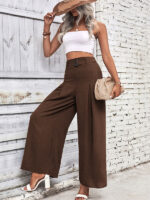 High-Waisted Wide-Leg Pants with Belt