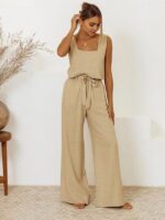 New Sleeveless Vest and Loose Trousers Ladies Fashion Suit