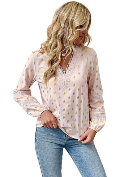 Long Sleeve Bronzed Shirt: Shimmering Elegance for Any Occasion