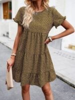 Chic- Relaxed Loose Layered Print Dress for Effortless Style