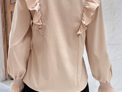 Ruffled Tie Long Sleeve Blouse Chic and Stylish Statement Piece