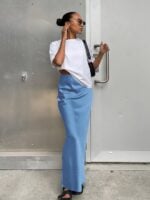 Sophisticated High-Waisted Satin Maxi Skirt