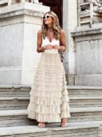 Multi-layer Mesh Cake Swing Skirt