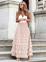 Multi-layer Mesh Cake Swing Skirt