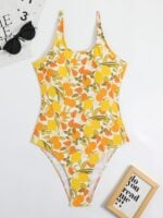 Sexy Printed Backless One-Piece Triangle Swimsuit in New Swimwear