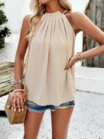 Casual Solid Color Sleeveless Top