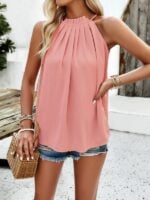 Casual Solid Color Sleeveless Top