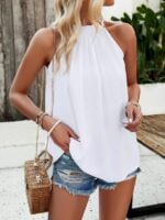 Casual Solid Color Sleeveless Top