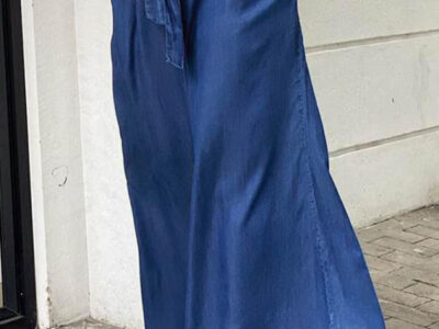 High-Waisted Denim Maxi Skirt | Casual and Stylish Plus-Size Elegance