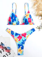 Printed High-Waisted Strappy Two-Piece Bikini